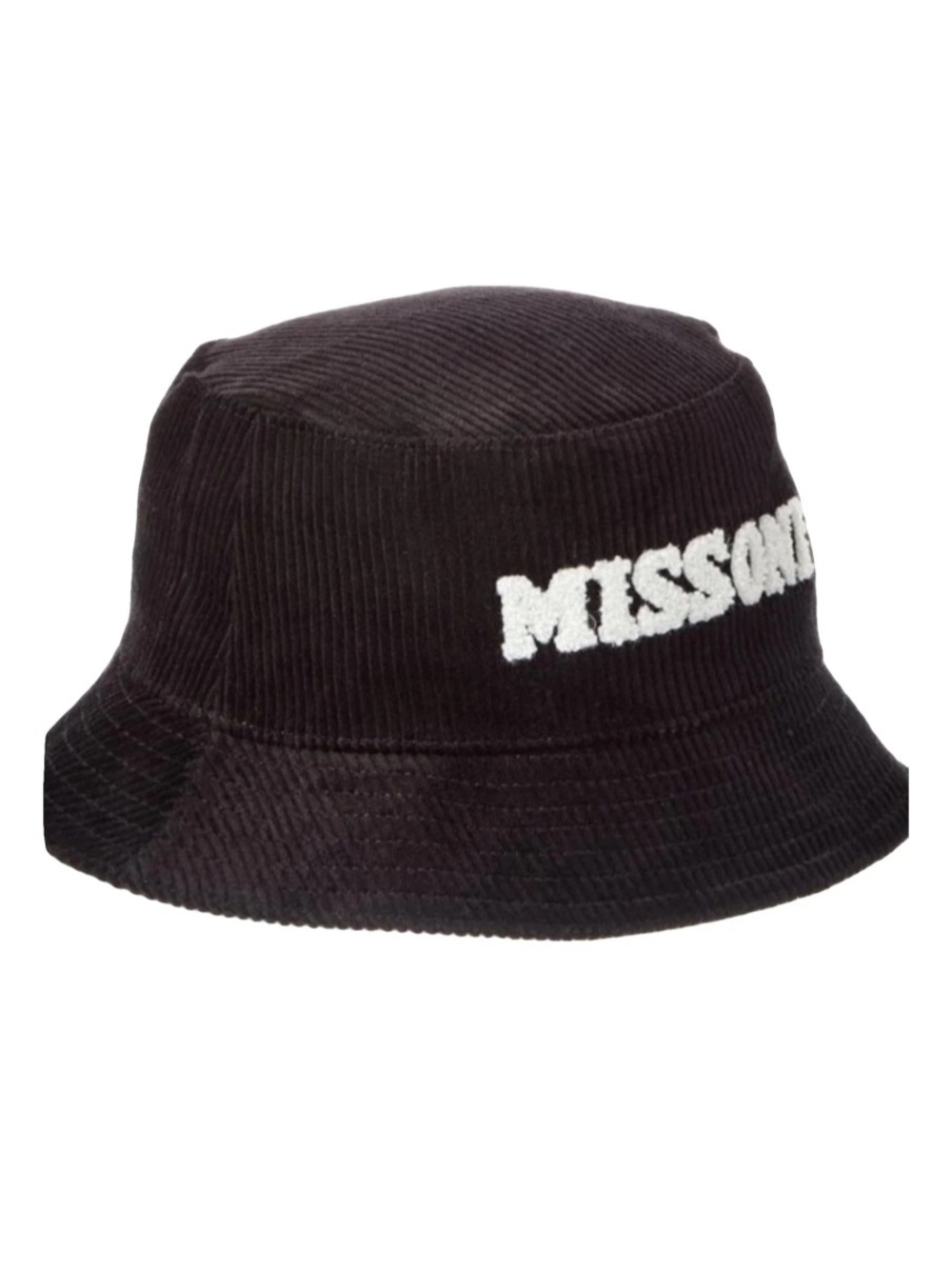 Missoni Black Corduroy Bucket Hat with White Logo